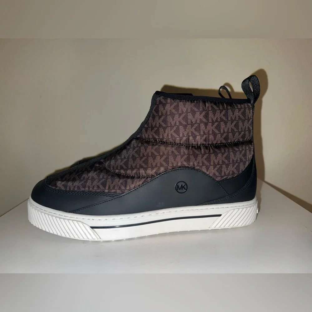 Men’s MICHAEL KORS Baxter Logo Quilted Nylon Sneaker Boots Shoes Sz 8.5 - Picture 3 of 14